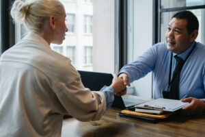 woman interviewing for a position
